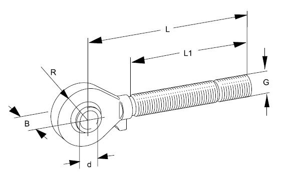 [WKSS201540] Kogelstang 32,2 mm - Lengte 285 mm - RH - 1 3/4" - 5UNC