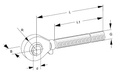 [WKSS201540] Kogelstang 32,2 mm - Lengte 285 mm - RH - 1 3/4" - 5UNC