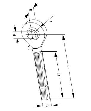 [WKSS309795] Kogelstang 25,4 mm - Lengte 280 mm - LH - M36 X 3