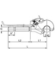 [WKSS309673] Haak met draad cat 2 - lengte 320 mm - LH - M30 X 3,5