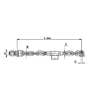 [DKWK 90 501 532] Spanschroef met ketting - Lmin = 580 mm - M 16