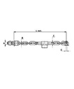 [DKWK 90 501 532] Spanschroef met ketting - Lmin = 580 mm - M 16