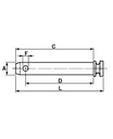 [DKWK 90 501 806] Enkel derde punt pen - 19,0 mm
