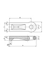[DKWK 91 000 095] Trehoog  plat - breedte 100 mm - oog Ø 50 mm