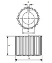[DKWK 81 305 191] Splinebus pomp GR3 - 1.8 - Kast FR3