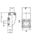 [FLEX1092-10-G021] Flens Bosch 90° -  4 gaten 30 mm - 1/2"