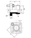 [FLEX1092-16-35-12L] Flens Bosch horizontaal -  4 gaten 35 mm - M18 - 12L