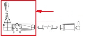 [DKWK 80 102 900 N] Hendel afstandbediening Type FO