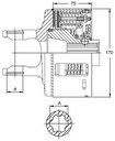 [WALT56.100.50/105] Slipkoppeling W2300 - K96 - 2 schijven - 1.3/8" - 6 - 105 daNm