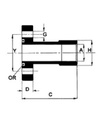 [FLEX1092-02-01] Flens plessey - horizontaal - 4 gaten 30 mm - 3/8"