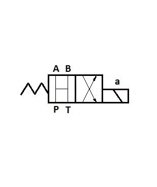 [DKWK 80 301 004 B] Verdeler 4/2. P - A - B - T verbonden. 12V