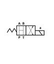 [DKWK 80 301 004 B] Verdeler 4/2. P - A - B - T verbonden. 12V