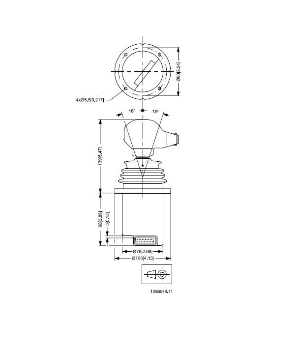 [DANF162F1315] Joystick 3 x proportioneel