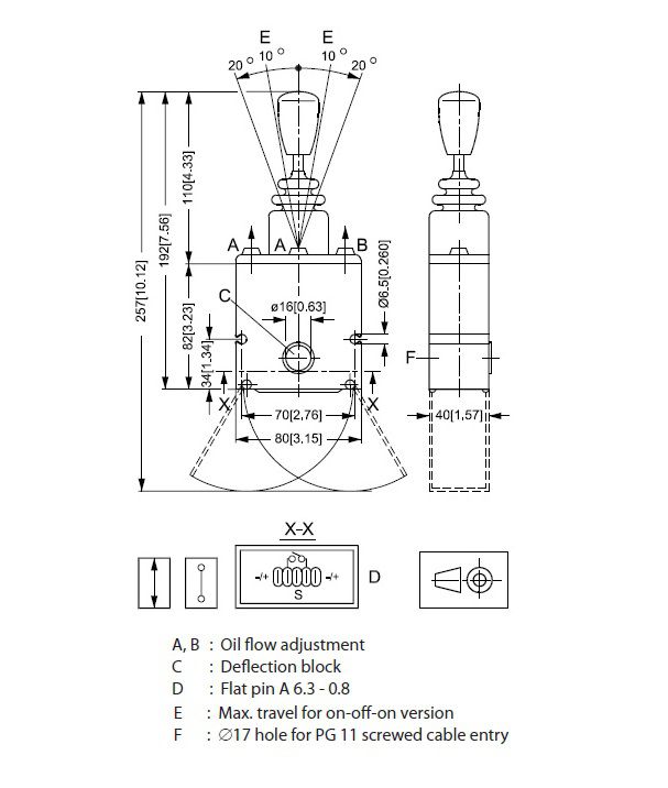 [DANF155B4206] Joystick 1x On - Off - On
