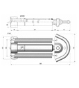 [DKWK 91 000 145] Remcilinder met buiten veer - slag 110 mm