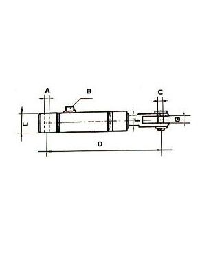 [DKWK 91 000 140] Remcilinder met binnen veer slag 110 mm