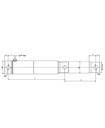 [DKWK 95 004 060 H] Cilinder EW stang 40 mm - Slag 0600 mm - lengte 0732 mm (tot einde voorraad)
