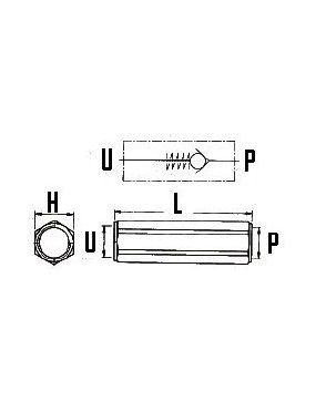 [DKWK 80 003 120 H] Terugslagklep - 3/4"  BSP  - 5 bar 