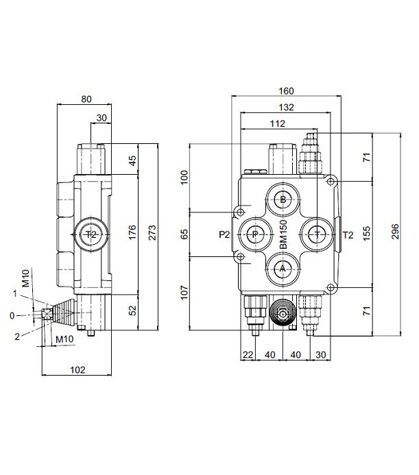 [DKWK 80 105 002] Verdeler 1xDW 140L/min - 3/4"