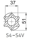 [WALT75.44.111L0680] Profielbuis S4V - 37,0 x 51,0 - lengte 0680mm - gehard