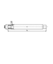 [DKWK 90 500 774] Buis derde punt - L = 500 mm - M 30x3