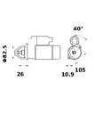 [ISKRIS1237] Reductiestarter Mahle MS67  4,0 Kw - 12V - 9T