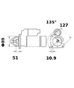 [ISKRIS1315] Reductiestarter Mahle MS170  3,2 Kw - 12V - 10T