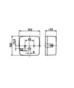 [PACA213.007-00] Achterlicht - pinker - stop - stand - plaat - 103 x 100 x 55