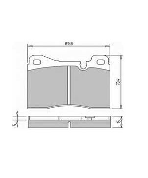 [DKWK 60 050 006] Remblokken      90 x 15 x 70 mm
