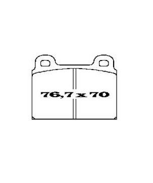 [DKWK 60 050 007] Remblokken      77 x 18.5 x 70 mm