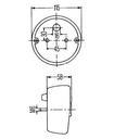 [HELL2SE001679-051] Achterlicht - pinker - stop - stand - plaat - Ø 115 x 58