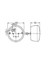 [HELL2SE001685-221] Achterlicht - pinker - stop - stand - plaat - Ø 140 x 80
