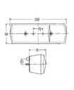 [HELL2SD001688-171] Achterlicht - pinker - stop - stand - 330 x 95 x 78 - links