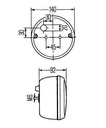 [HELL2ZR001423-001] Achteruitrijlicht - 21 w BA15S - Ø 140 x 92 - kristal
