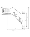 [AEBB238L-DV] Markeerverlichting 12/24V LED gebogen - links - 114 x 135 - kristal/rood/oranje