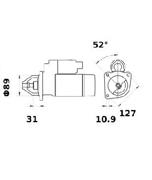 [ISKRIS1255] Starter Iskra  4,0 Kw - 24V - 9T