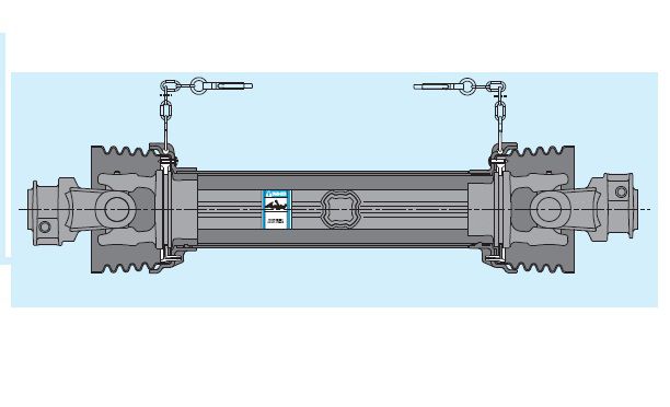 [BONDCH7N121CE007007] Koppelingsas 1.3/8"-6 x 1.3/8"-6 / buis 4 kant / H7 - L = 1210mm