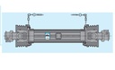 [BONDCH7N121CE007007] Koppelingsas 1.3/8"-6 x 1.3/8"-6 / buis 4 kant / H7 - L = 1210mm