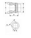 [BOND2040H6862] Gaffel voor buis 122093000 (58,2x3,25) - H7