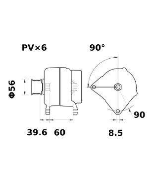 [ISKRIA1166] Alternator Mahle MG542  28V - 50 A