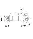 [ISKRIS1289] Reductiestarter Mahle MS226  4,0 Kw - 12V - 10T