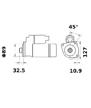 [ISKRIS1276] Reductiestarter Mahle MS1  4,2 Kw - 12V - 10T