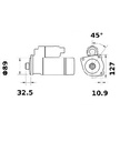 [ISKRIS1276] Reductiestarter Mahle MS1  4,2 Kw - 12V - 10T