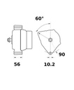 [ISKRIA1545] Alternator Mahle MG467  14V - 150 A