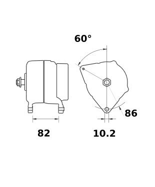 [ISKRIA1327] Alternator Iskra  12V - 120 A