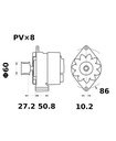 [ISKRIA1310] Alternator Iskra  12V - 120 A
