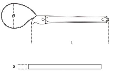 [BETA383/2] Spanbandsleutel smeedstalen arm