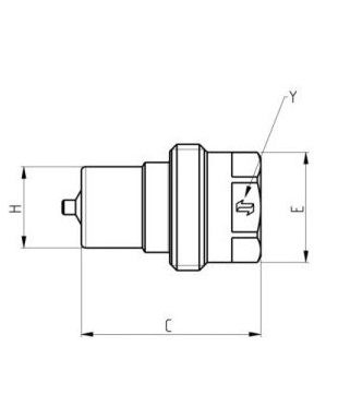 [FASTVV38GASM] Snelkoppeling mannelijk - DN 10 - 3/8" BSP - Ø insteek 18,9 mm