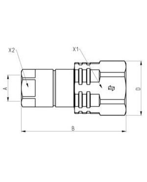 [FASTVV38GASF] Snelkoppeling vrouwelijk - DN 10 - 3/8" BSP