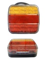 feux arrière 12/24V LED - clignoteur - stop - position - plaque - 107 x 107 x 26